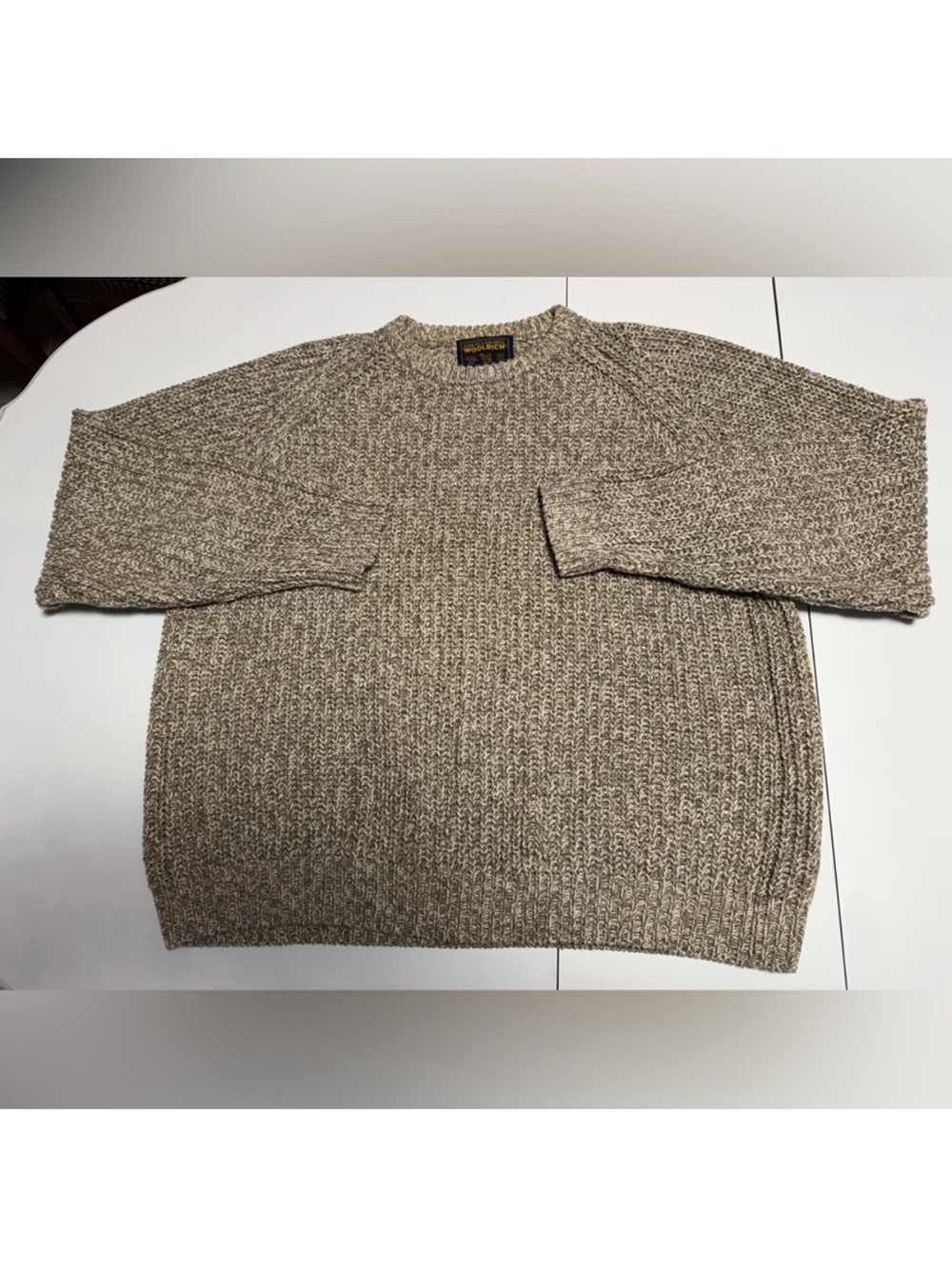 Woolrich John Rich Neutral Marled Crewneck Sweater